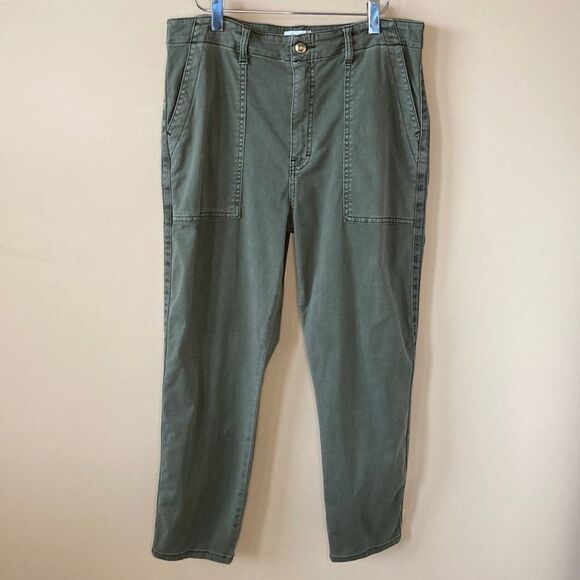 Pistola Mara Straight Leg Crop Pant Olive Size 31 - Picture 2 of 10